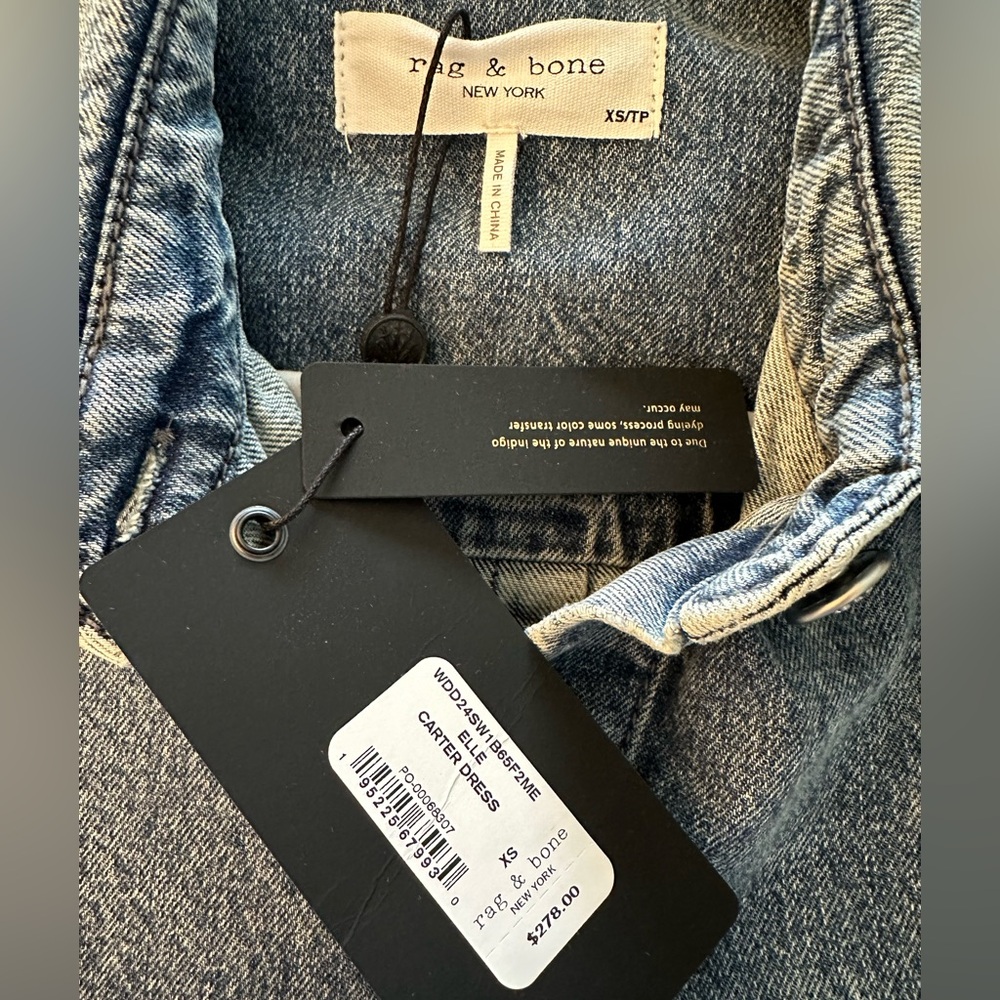 NWT | Rag & Bone - The Carter Denim Dress - Elle Wash - Picture 13 of 15